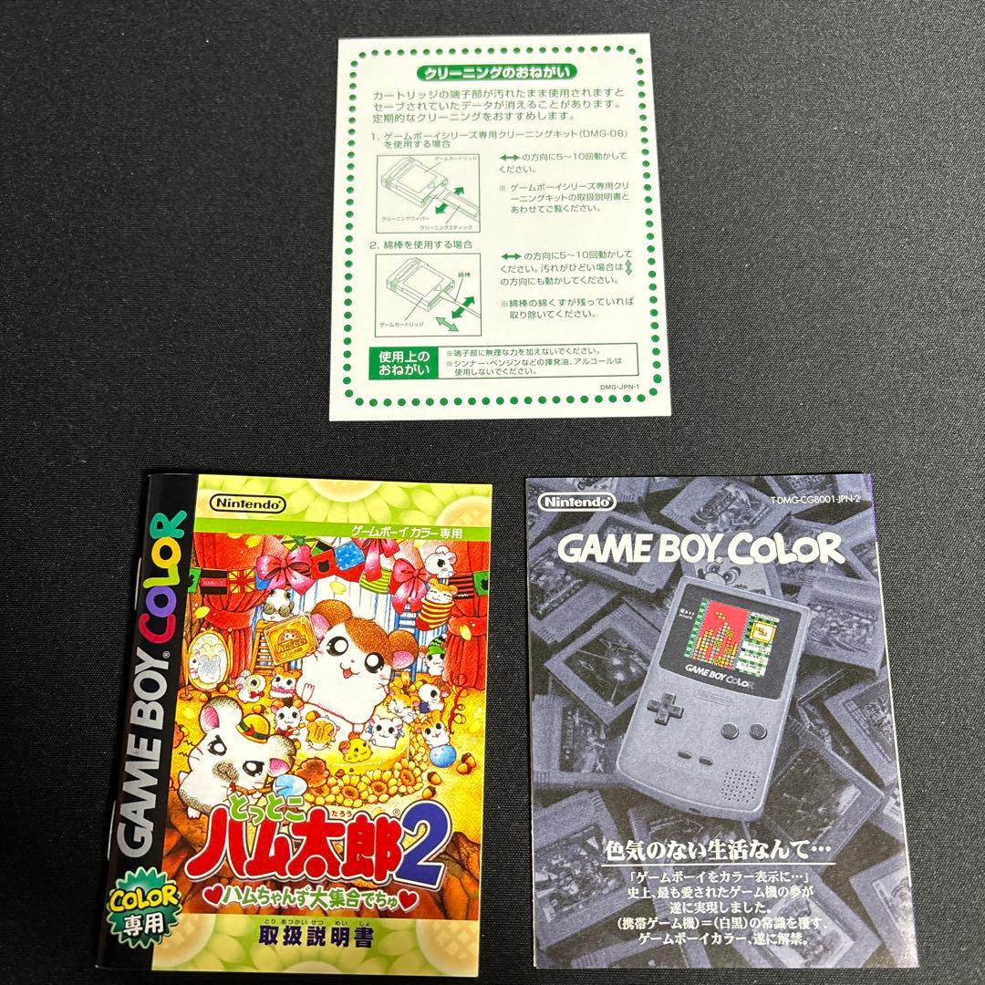 Totto Hamtaro 1 & 2 Game Boy Color Software Box & Manual + 2 Strategy Guide