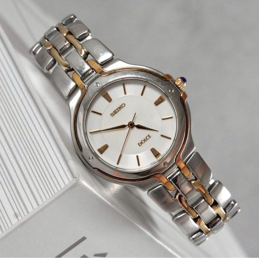 SEIKO Dolce 8J41-6150 Stainless Gold Combination Running