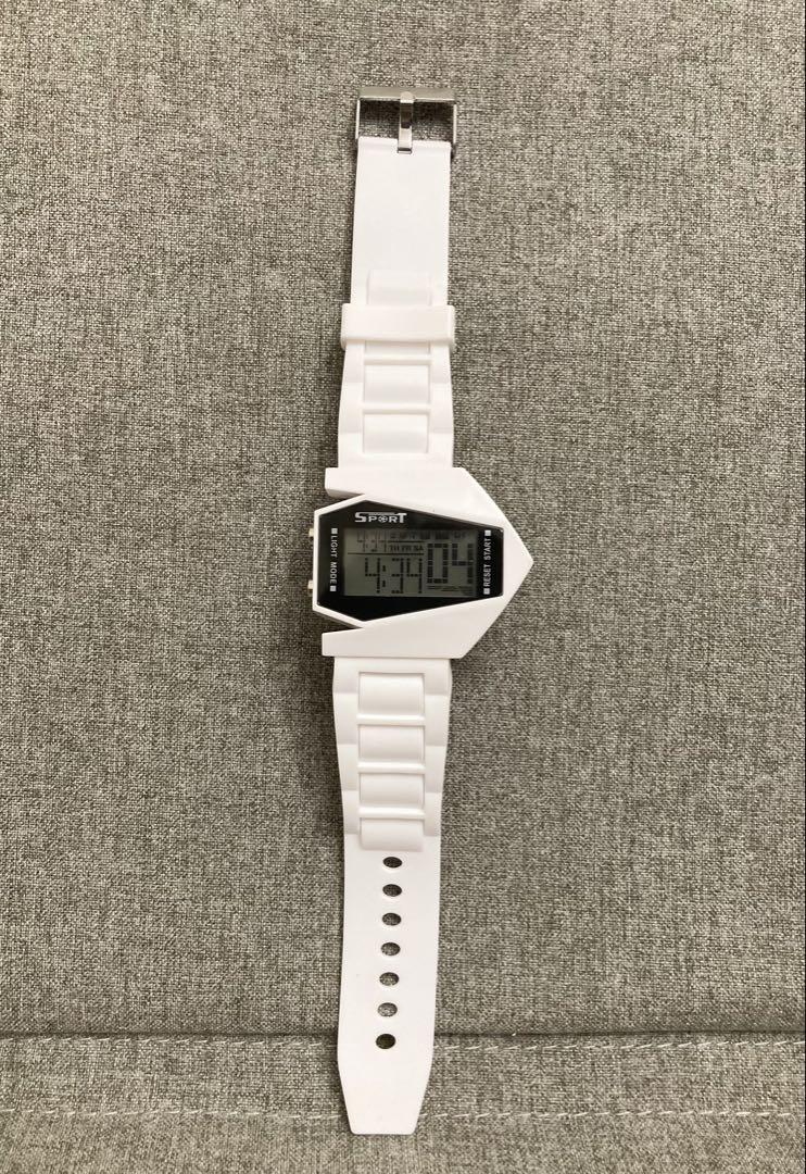 New Digital Sports Watch White