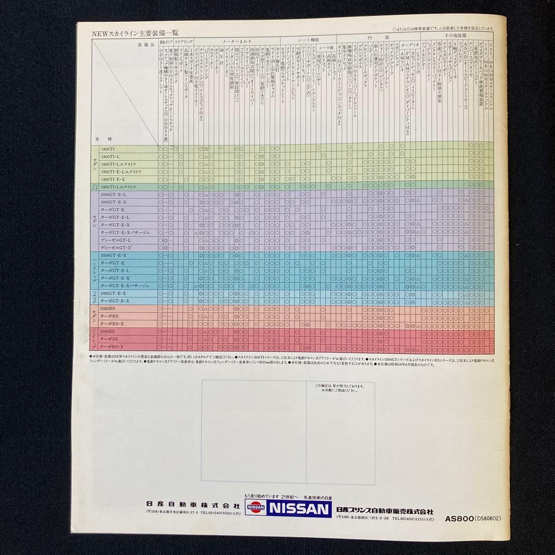 Nissan SKYLINE Classic Car Catalogue Nissan Skyline