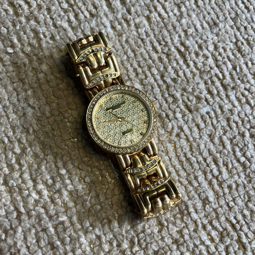 Beautiful Izax Valentino Gold Watch with Rhinestone Dial