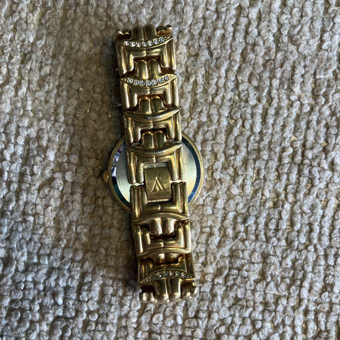 Beautiful Izax Valentino Gold Watch with Rhinestone Dial