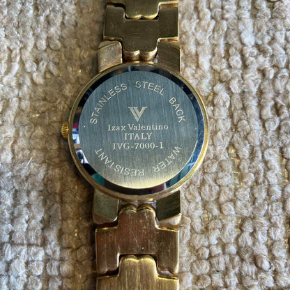 Beautiful Izax Valentino Gold Watch with Rhinestone Dial