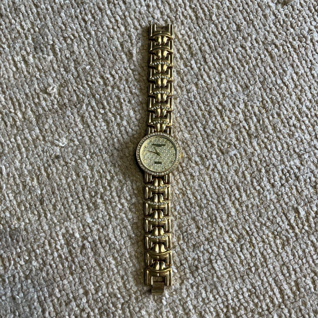 Beautiful Izax Valentino Gold Watch with Rhinestone Dial