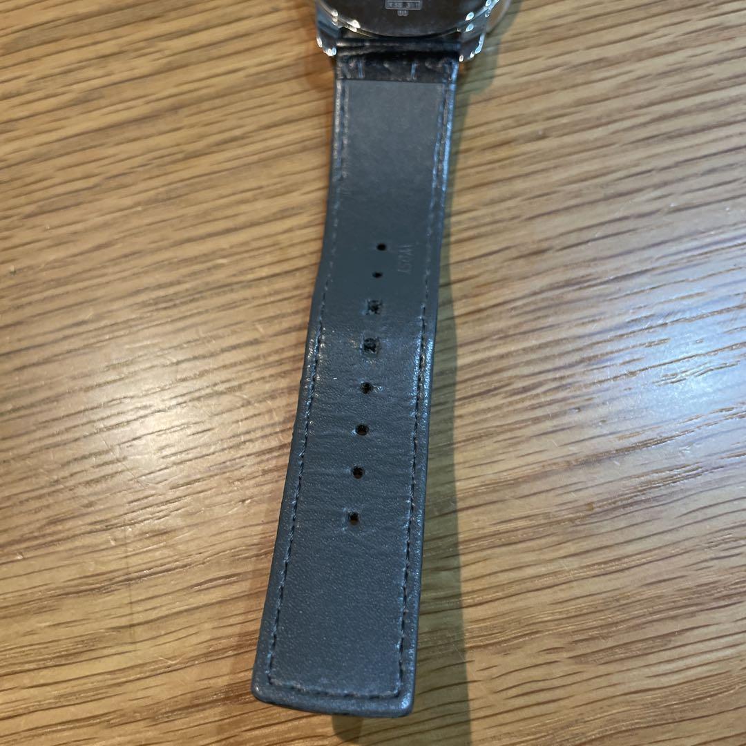 Calvin Klein Wound Watch Silver Dial Black Leather