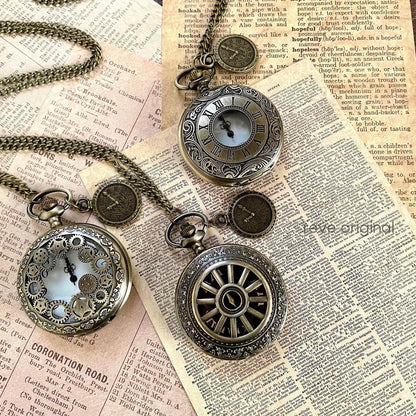 Pocket Watch - Retro - Antique - Battery Operated - Dial - Pendant - Quartz - Roman Numerals