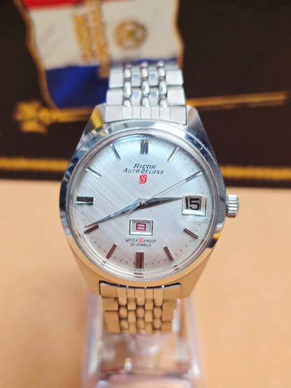 【YM065】Ricoh Autodeluxe 8 21 Stone Automatic Winding Watch