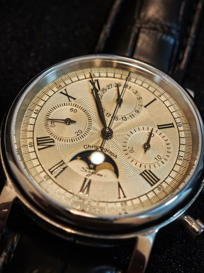 Swan's Neck Chronograph Winding Watch Chronograph Watch Excellent Condition