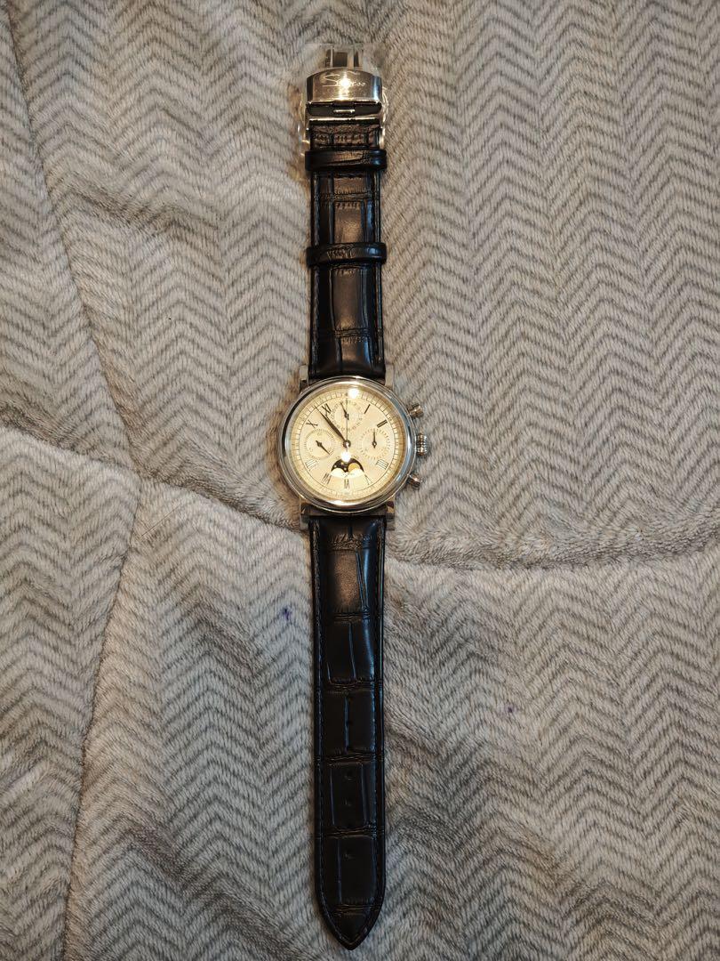 Swan's Neck Chronograph Winding Watch Chronograph Watch Excellent Condition