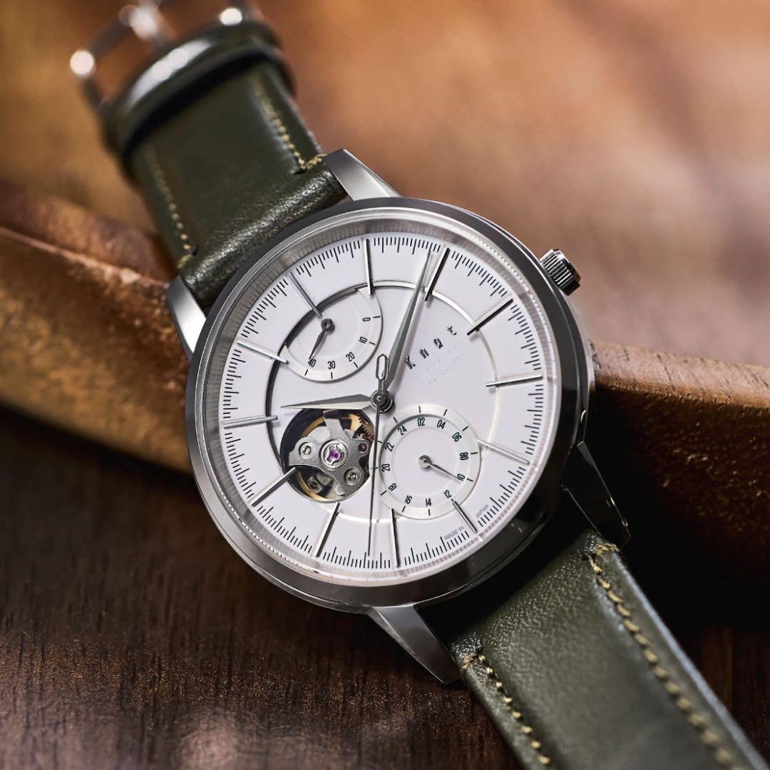 [Belt, Buckle Included] Knot Openheart Automatic Watch CAP-40SVSV