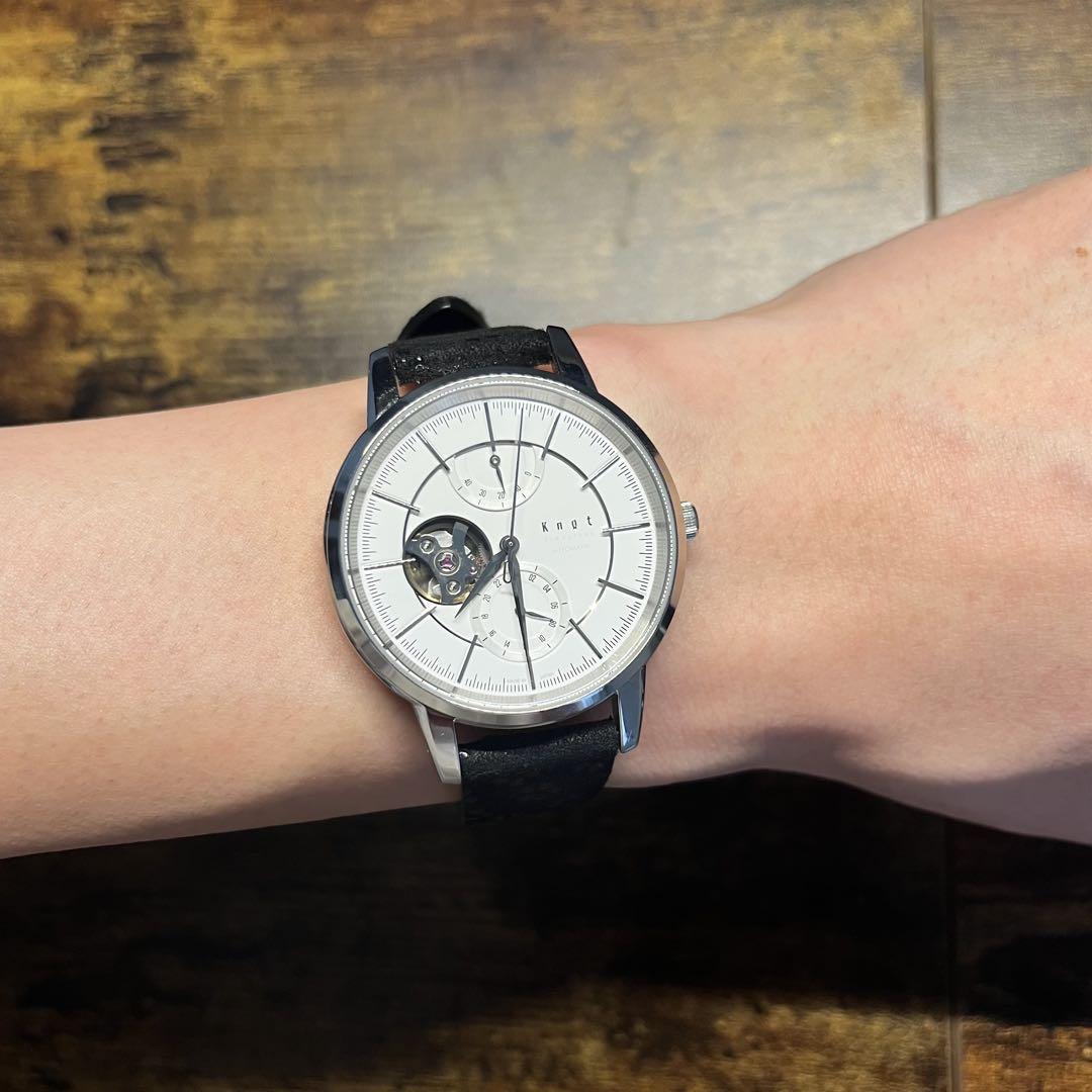 [Belt, Buckle Included] Knot Openheart Automatic Watch CAP-40SVSV