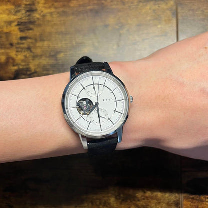 [Belt, Buckle Included] Knot Openheart Automatic Watch CAP-40SVSV