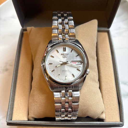 SEIKO Five 5 7S26C Automatic Winding Watch Silver