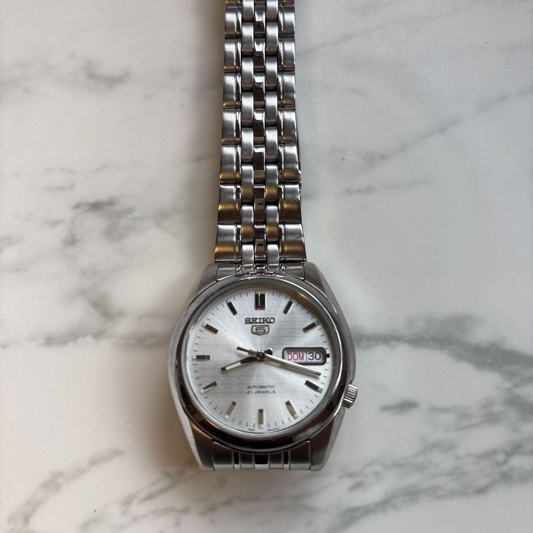 SEIKO Five 5 7S26C Automatic Winding Watch Silver