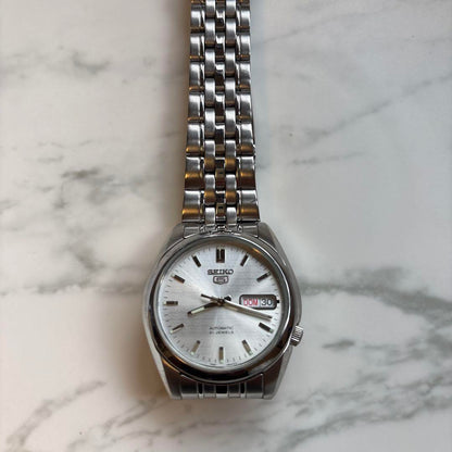 SEIKO Five 5 7S26C Automatic Winding Watch Silver