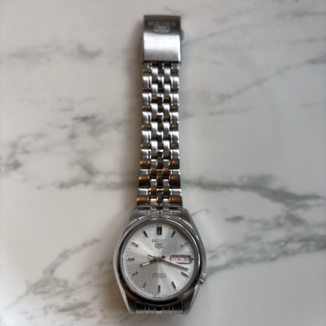 SEIKO Five 5 7S26C Automatic Winding Watch Silver