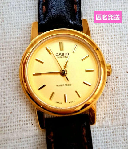 SEIKO Seiko Watch Quartz 1N01-0BX0 Vintage Leather Gold