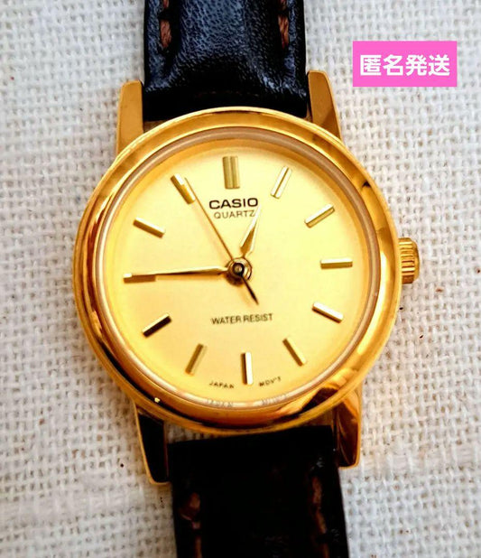 SEIKO Seiko Watch Quartz 1N01-0BX0 Vintage Leather Gold