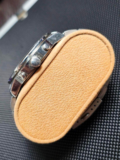 TM099 SEIKO Silver-Tone Chronograph Watch 100M Water Resistant 4T57-00B0