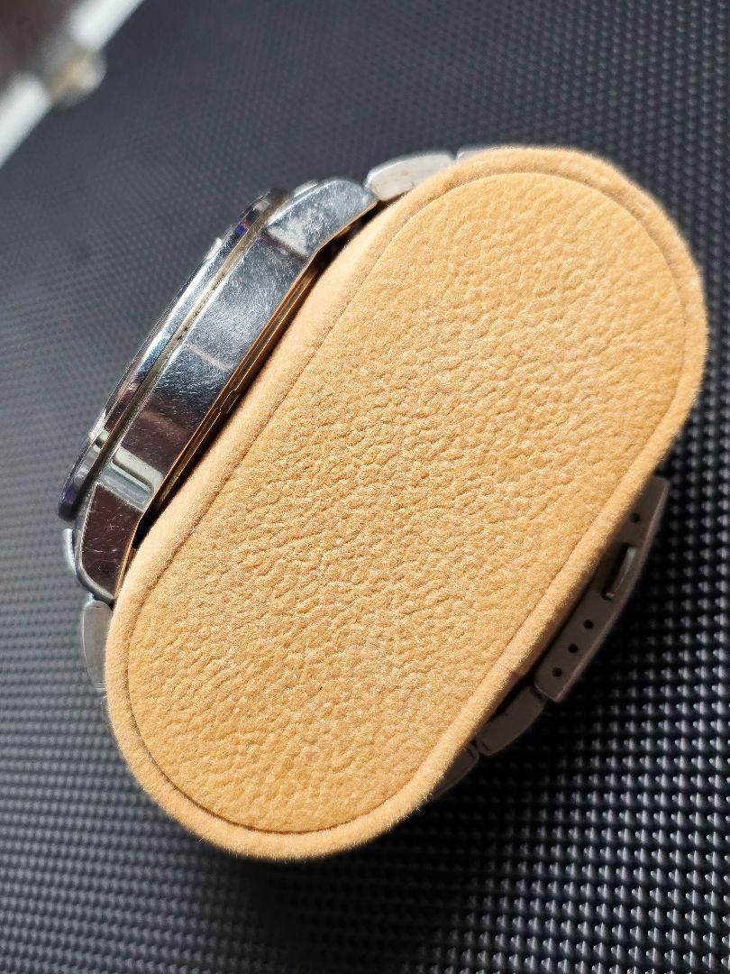 TM099 SEIKO Silver-Tone Chronograph Watch 100M Water Resistant 4T57-00B0