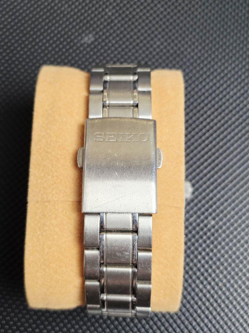 TM099 SEIKO Silver-Tone Chronograph Watch 100M Water Resistant 4T57-00B0
