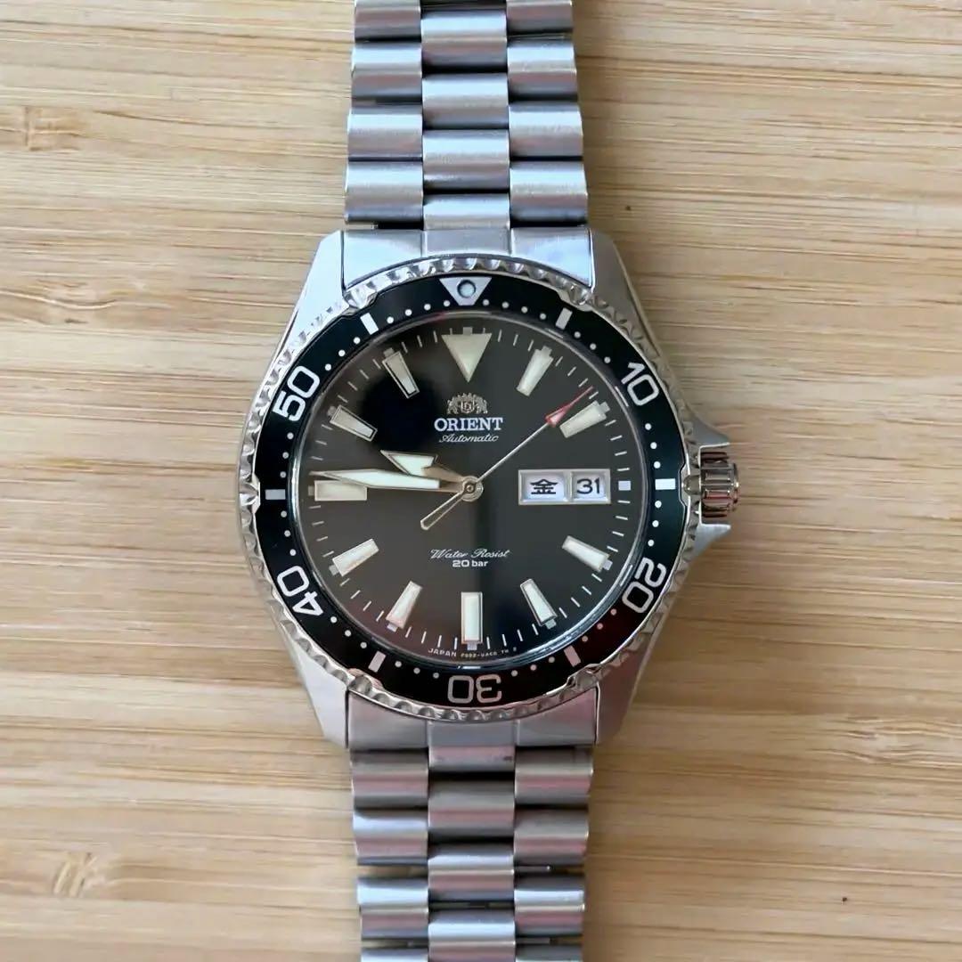 Barely used Orient Mako Automatic RN-AA0808E Green Diver