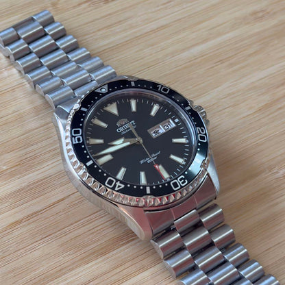 Barely used Orient Mako Automatic RN-AA0808E Green Diver