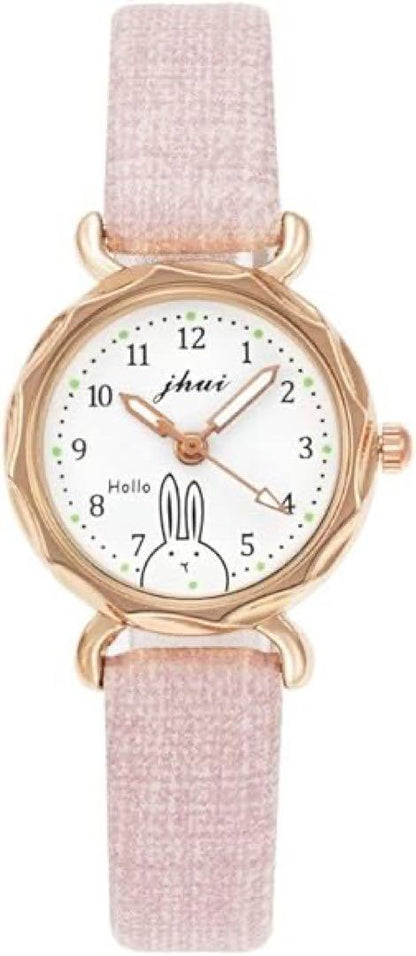 Women's and Children's Rabbit Pattern Leather Simple Watch