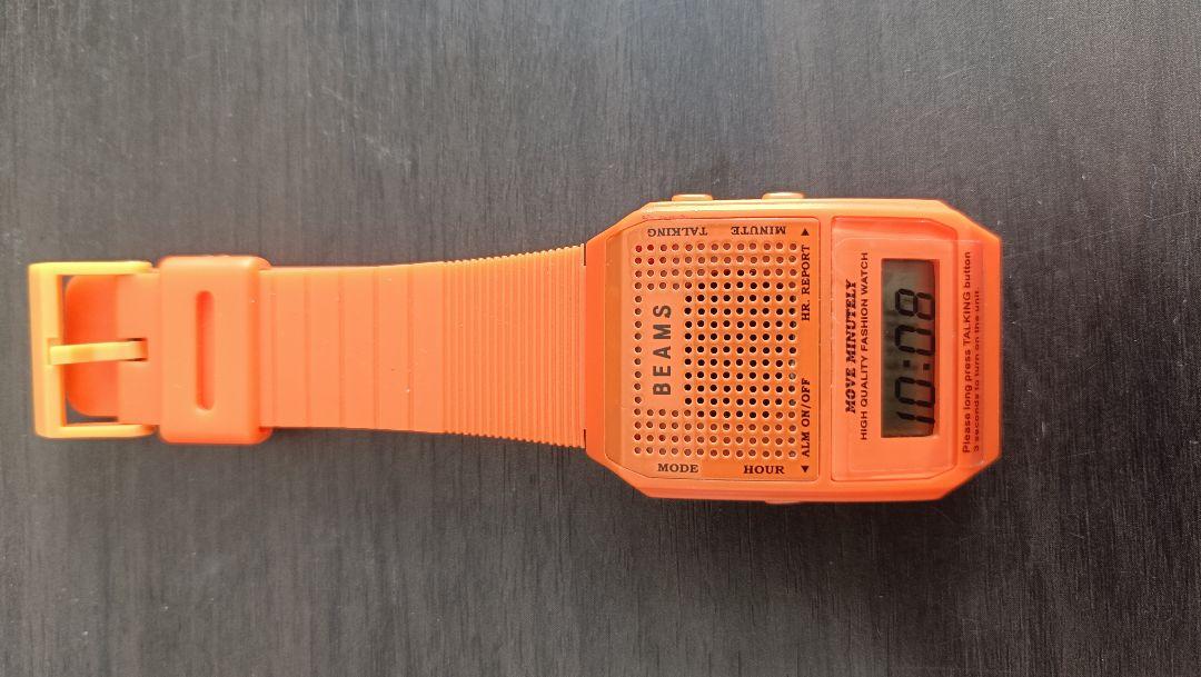 New BEAMS Talking Watch Orange