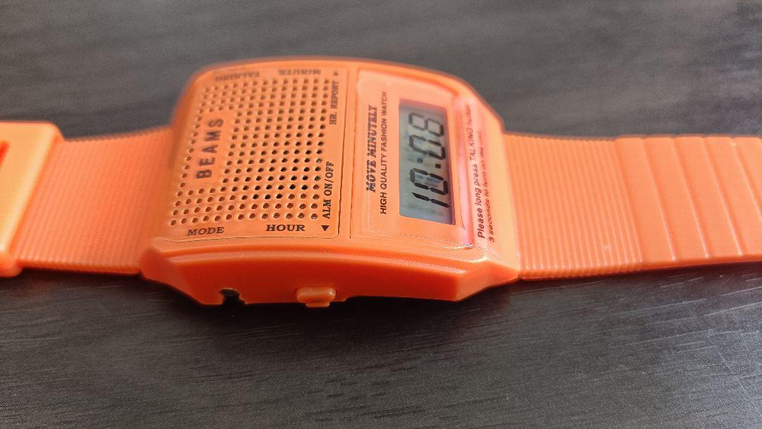 New BEAMS Talking Watch Orange