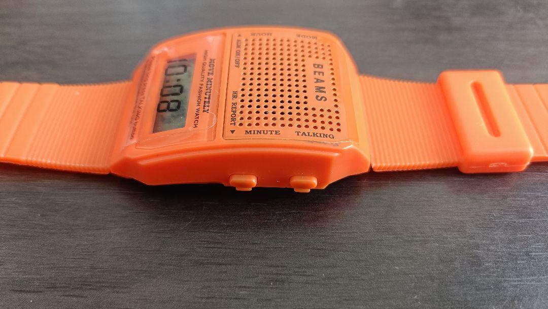New BEAMS Talking Watch Orange