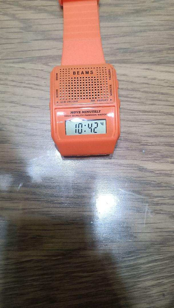 New BEAMS Talking Watch Orange