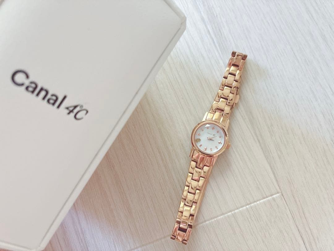 4C Watch Gold Pink Gold Peridot Green