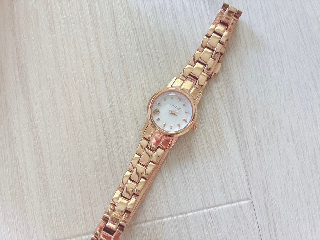 4C Watch Gold Pink Gold Peridot Green