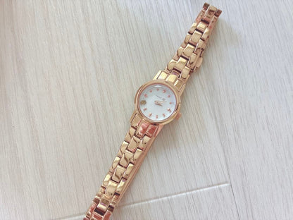 4C Watch Gold Pink Gold Peridot Green