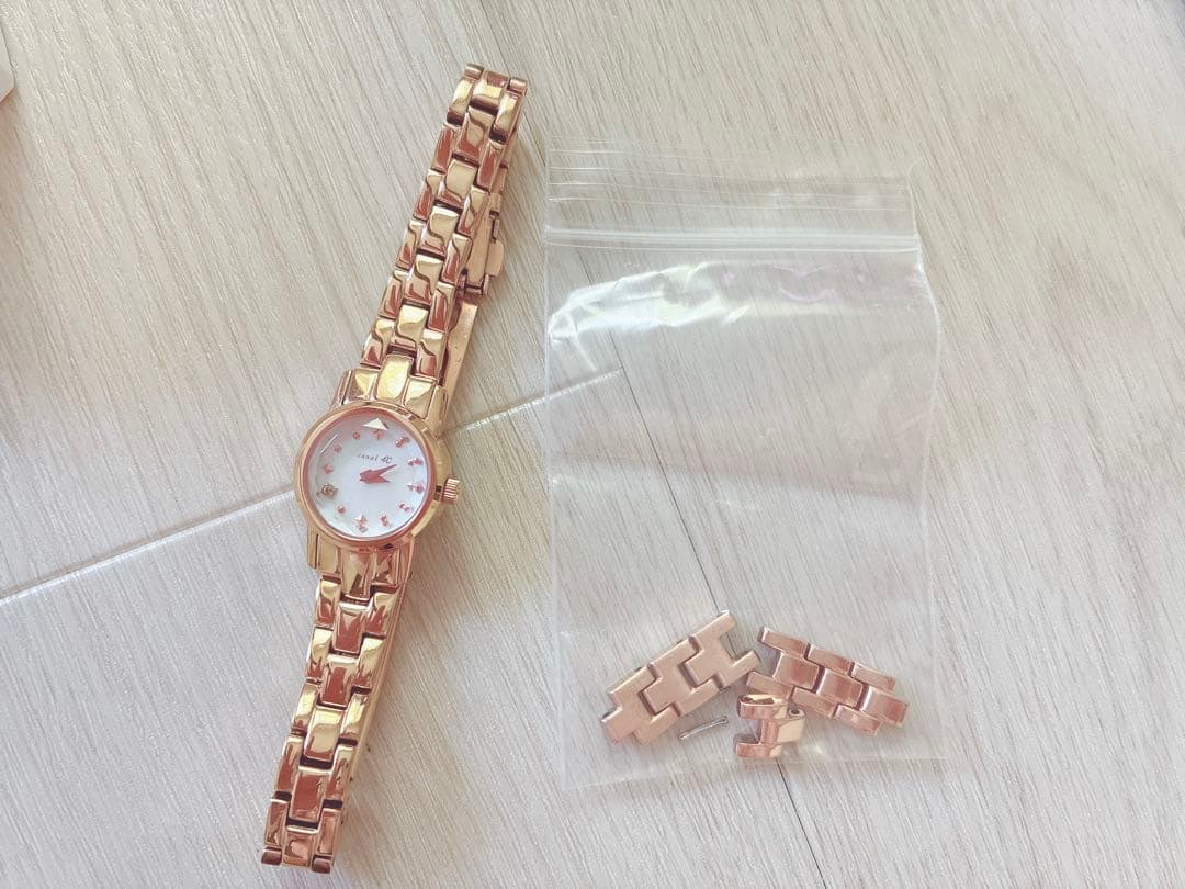 4C Watch Gold Pink Gold Peridot Green