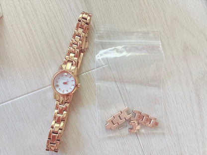 4C Watch Gold Pink Gold Peridot Green