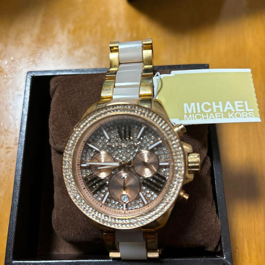 MICHAEL KORS Gold/White Watch MK5896