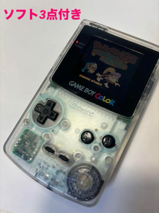 Popular Game Boy Color Set with Clear Body and 3 Games