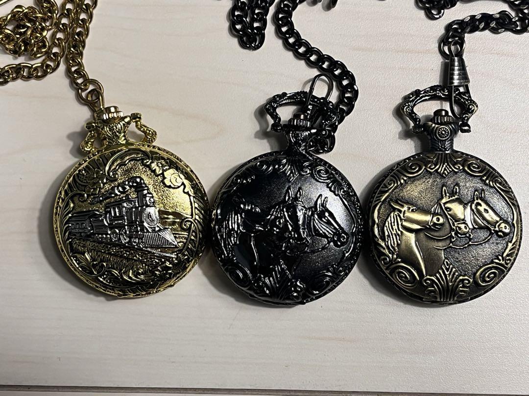 New Unused TORIO Pocket Watch Quartz Retro Watch Long-Term Storage Item