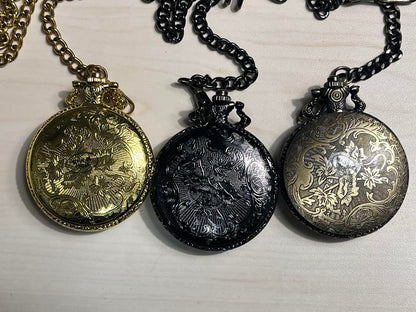 New Unused TORIO Pocket Watch Quartz Retro Watch Long-Term Storage Item