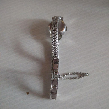 Omega Ladies Mechanical Winding Watch Silver Mesh Band