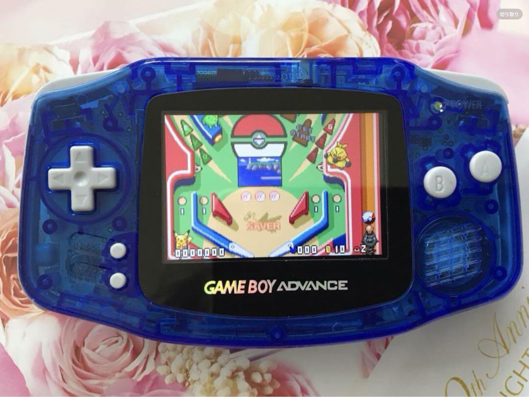 New Game Boy Advance Clear Blue IPS LCD Latest Improved Version 2025