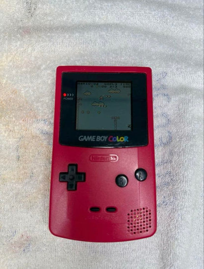 Red Game Boy Color Console and 6 Games