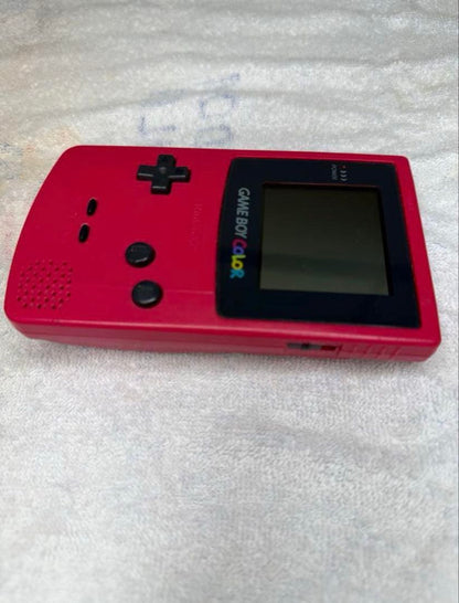 Red Game Boy Color Console and 6 Games