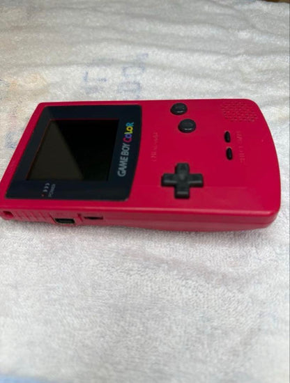 Red Game Boy Color Console and 6 Games