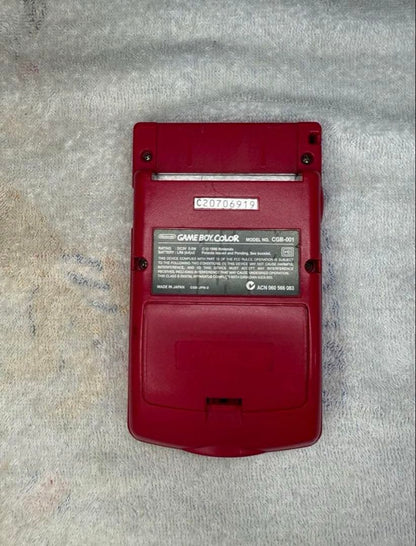 Red Game Boy Color Console and 6 Games