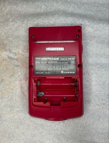 Red Game Boy Color Console and 6 Games