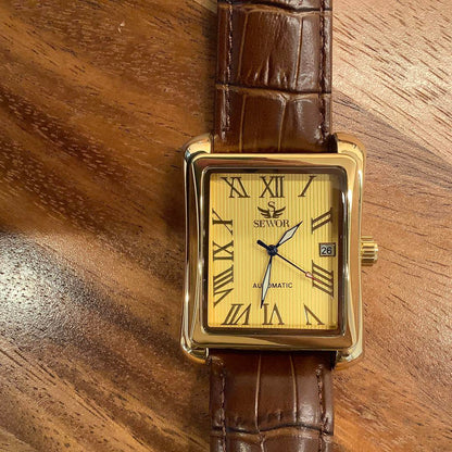 SEWOR Automatic Skeleton Watch with Date