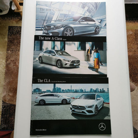 Mercedes-Benz 3-Model Catalog CLA Coupe, Shooting Brake C-Class Sedan. A-Class Sedan